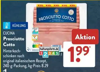 Aldi Süd Cucina Prosciutto Cotto Angebot