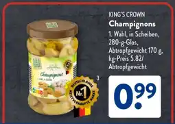 Aldi Süd KING'S CROWN Champignons Angebot