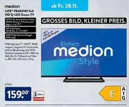 Aldi Süd medion LIFE P8402581 Full HD Q-LED Smart-TV Angebot