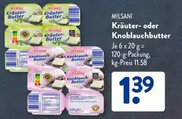 Aldi Süd MILSANI Kräuter- oder Knoblauchbutter Angebot
