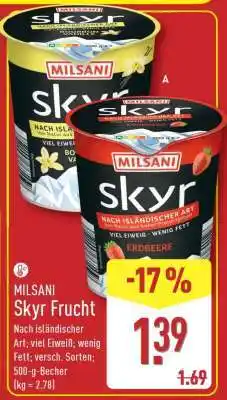Aldi Nord MILSANI Skyr Frucht Angebot
