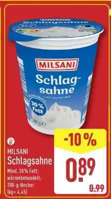 Aldi Nord MILSANI Schlagsahne Angebot