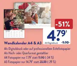 Aldi Süd Wandkalender A4 & A3 Angebot