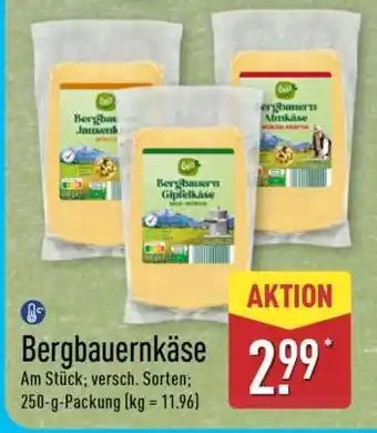 Aldi Nord Bergbauernkäse Angebot