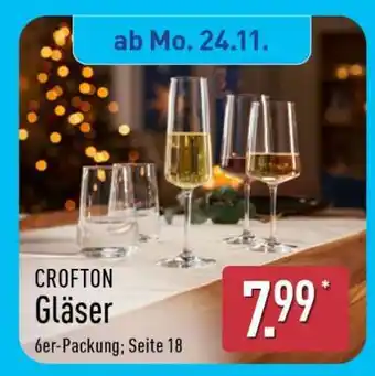 Aldi Nord CROFTON Gläser Angebot