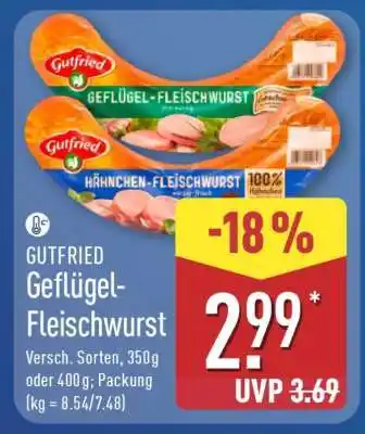 Aldi Nord Gutfried Geflügel Fleischwurst Angebot