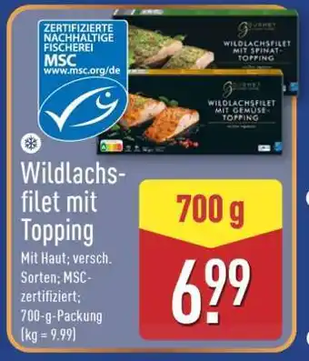 Aldi Nord Wildlachsfilet mit Topping Angebot