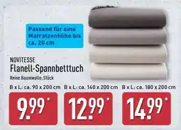 Aldi Nord NOVITESSE Flanell Spannbetttuch Angebot