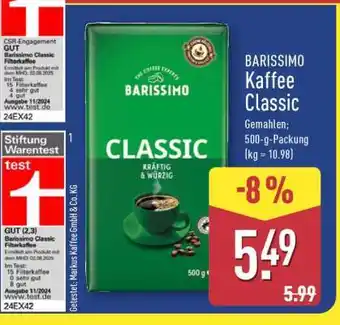Aldi Nord BARISSIMO Kaffee Classic Angebot