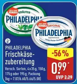 Aldi Nord PHILADELPHIA Frischkäsezubereitung Angebot