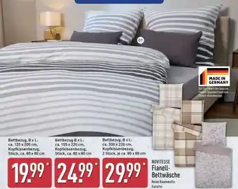 Aldi Nord NOVITETTE Flanell-Bettwäsche Angebot