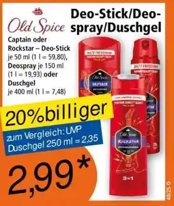 Norma Old Spice Deo-Stick/Deospray/Duschgel Angebot