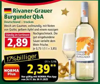 Norma Rivaner Grauer Burgunder QbA Angebot