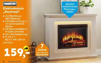 Globus Baumarkt PRIMASTER Elektrokamin „Montreal" Angebot