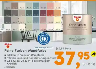 Globus Baumarkt Alpina Feine Farben Wandfarbe Angebot