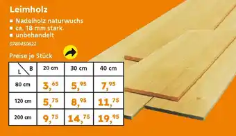 Globus Baumarkt Leimholz Angebot