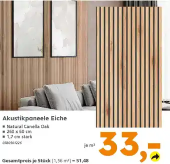 Globus Baumarkt Akustikpaneele Eiche Angebot