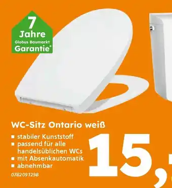 Globus Baumarkt WC-Sitz Ontario weiß Angebot