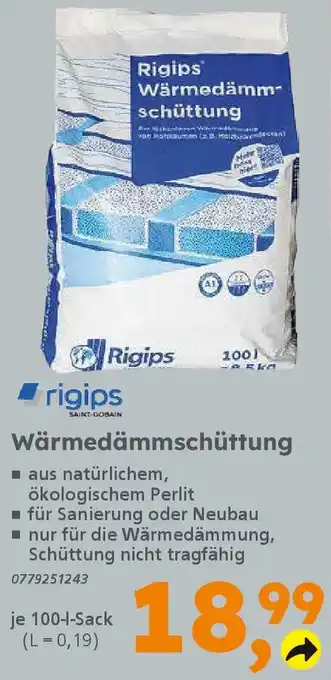 Globus Baumarkt Rigips Wärmedämmschüttung Angebot