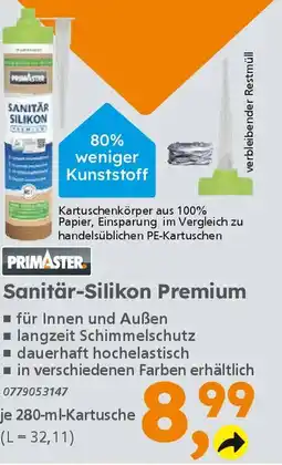 Globus Baumarkt PRIMASTER Sanitär-Silikon Premium Angebot