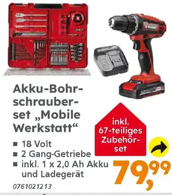 Globus Baumarkt Einhell Akku-Bohrschrauber- set,,Mobile Werkstatt" Angebot