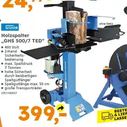 Globus Baumarkt Güde Holzspalter ,,GHS 500/7 TED" Angebot
