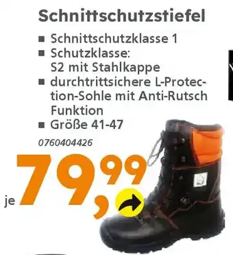 Globus Baumarkt Schnittschutzstiefel Angebot
