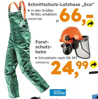 Globus Baumarkt Schnittschutz-Latzhose „Eco" Angebot