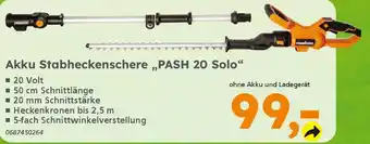 Globus Baumarkt PRIMASTER Akku Stabheckenschere „,PASH 20 Solo❝ Angebot
