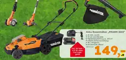Globus Baumarkt PRIMASTER Akku Rasenmäher „PMARM 2033" Angebot