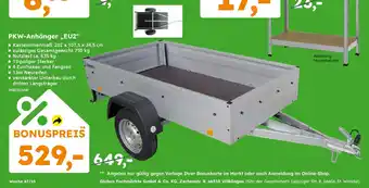 Globus Baumarkt PKW-Anhänger „EU2" Angebot