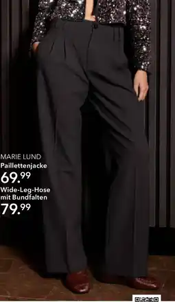 Peek & Cloppenburg Hamburg MARIE LUND Wide-Leg-Hose mit Bundfalten Angebot