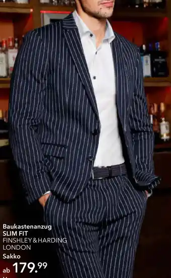 Peek & Cloppenburg Hamburg FINSHLEY & HARDING LONDON Baukastenanzug SLIM FIT Sakko Angebot