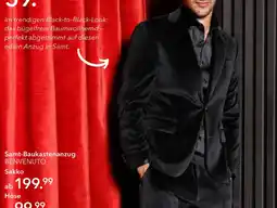 Peek & Cloppenburg Hamburg BENVENUTO Samt-Baukastenanzug Sakko Angebot