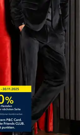 Peek & Cloppenburg Hamburg BENVENUTO Samt-Baukastenanzug Hose Angebot