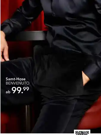 Peek & Cloppenburg Hamburg BENVENUTO Samt-Hose Angebot