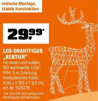 OBI Led-drahtfigur ,,rentier" Angebot