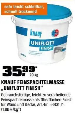 OBI Knauf feinspachtelmasse ,,uniflott finish" Angebot