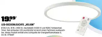 OBI Led-deckenleuchte „velion" Angebot