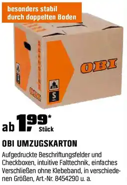 OBI Obi umzugskarton Angebot