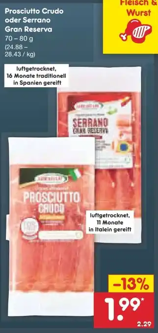Netto Marken-Discount Abraham Prosciutto Crudo Angebot