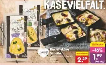 Netto Marken-Discount Lieblings Raclettekäse Scheiben Angebot