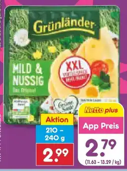 Netto Marken-Discount Grünländer Mild & Nussig XXL Angebot