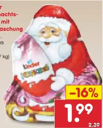 Netto Marken-Discount Ferrero Kinder Weihnachtsmann mit Überraschung Angebot