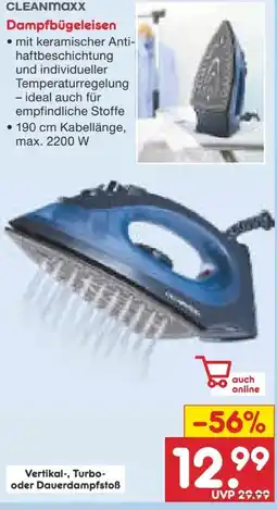 Netto Marken-Discount Clean Maxx Dampfbügeleisen Angebot