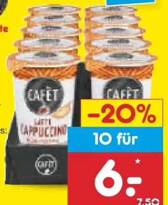 Netto Marken-Discount Cafèt Caffé Latte Cappuccino Angebot