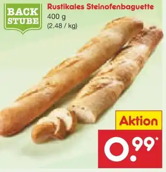 Netto Marken-Discount Netto Backstube Rustikales Steinofenbaguette Angebot