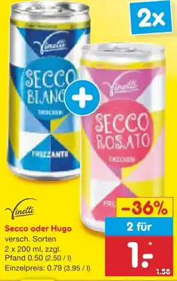 Netto Marken-Discount Vinetti Secco Bianco Frizzante Angebot