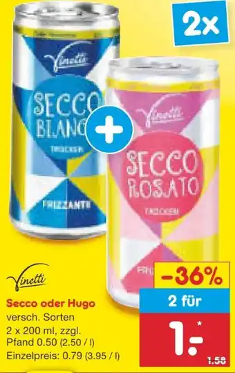 Netto Marken-Discount Vinetti Secco Bianco Frizzante Angebot