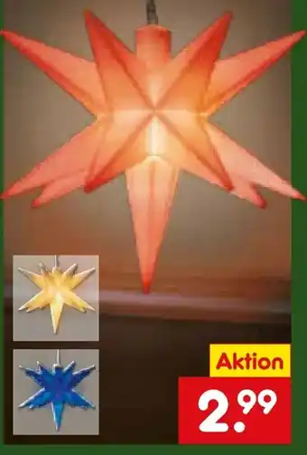 Netto Marken-Discount Dekor 3D-LED-Leuchtstern Angebot